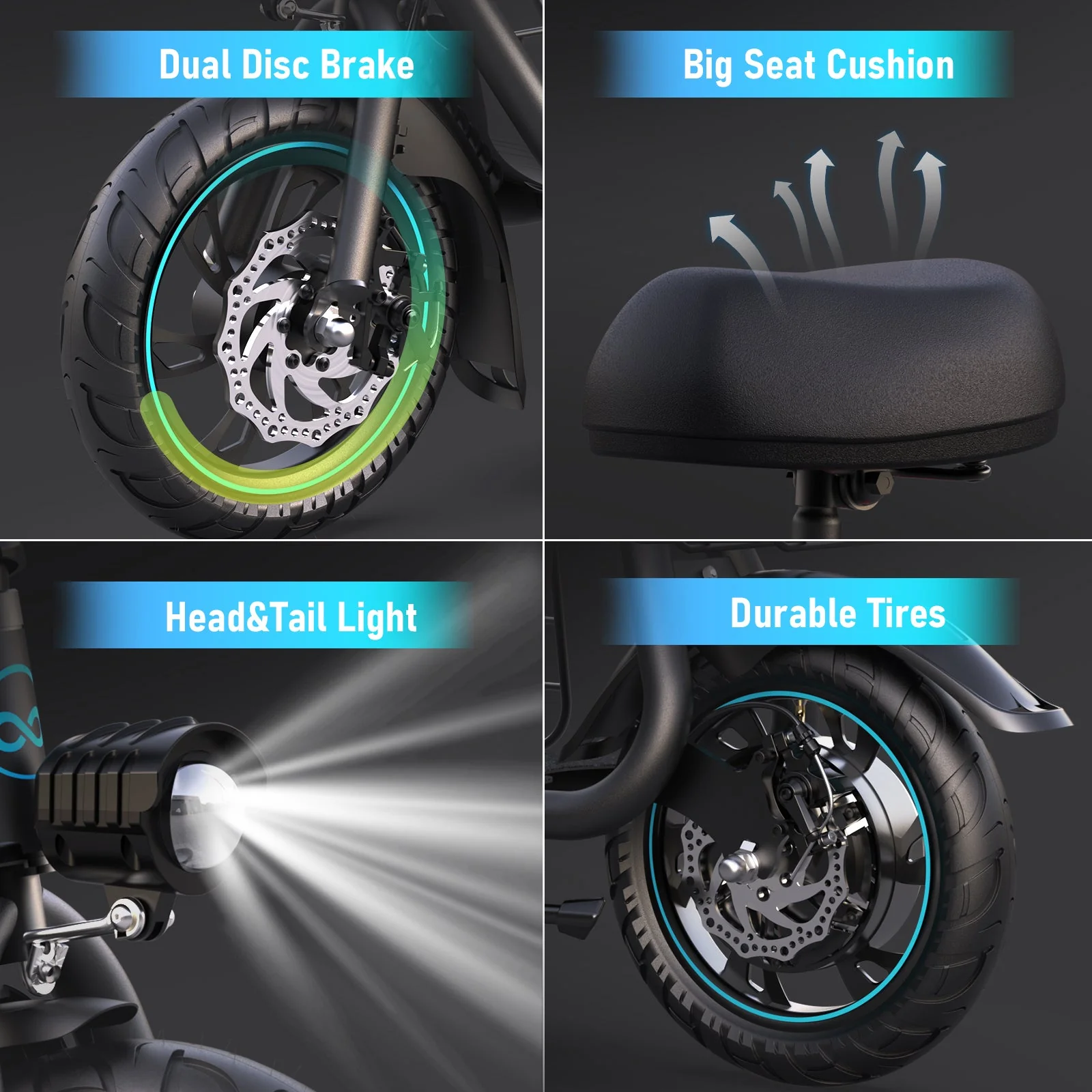 Gyroor 800W Electric Scooter with Large Basket for Pets & Cargo - Image 7