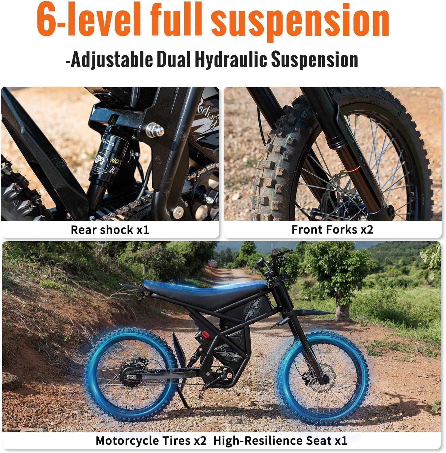 Gyroor 2400W Electric Dirt Bike Trail Rider Essentials Kit - Image 5