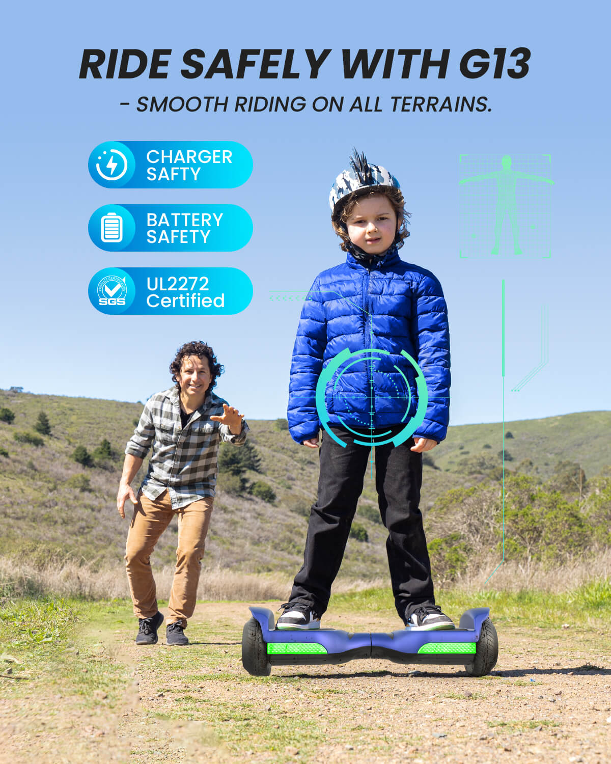 Gyroor G13 Balancing Scooter For Kids With Bluetooth - Image 7