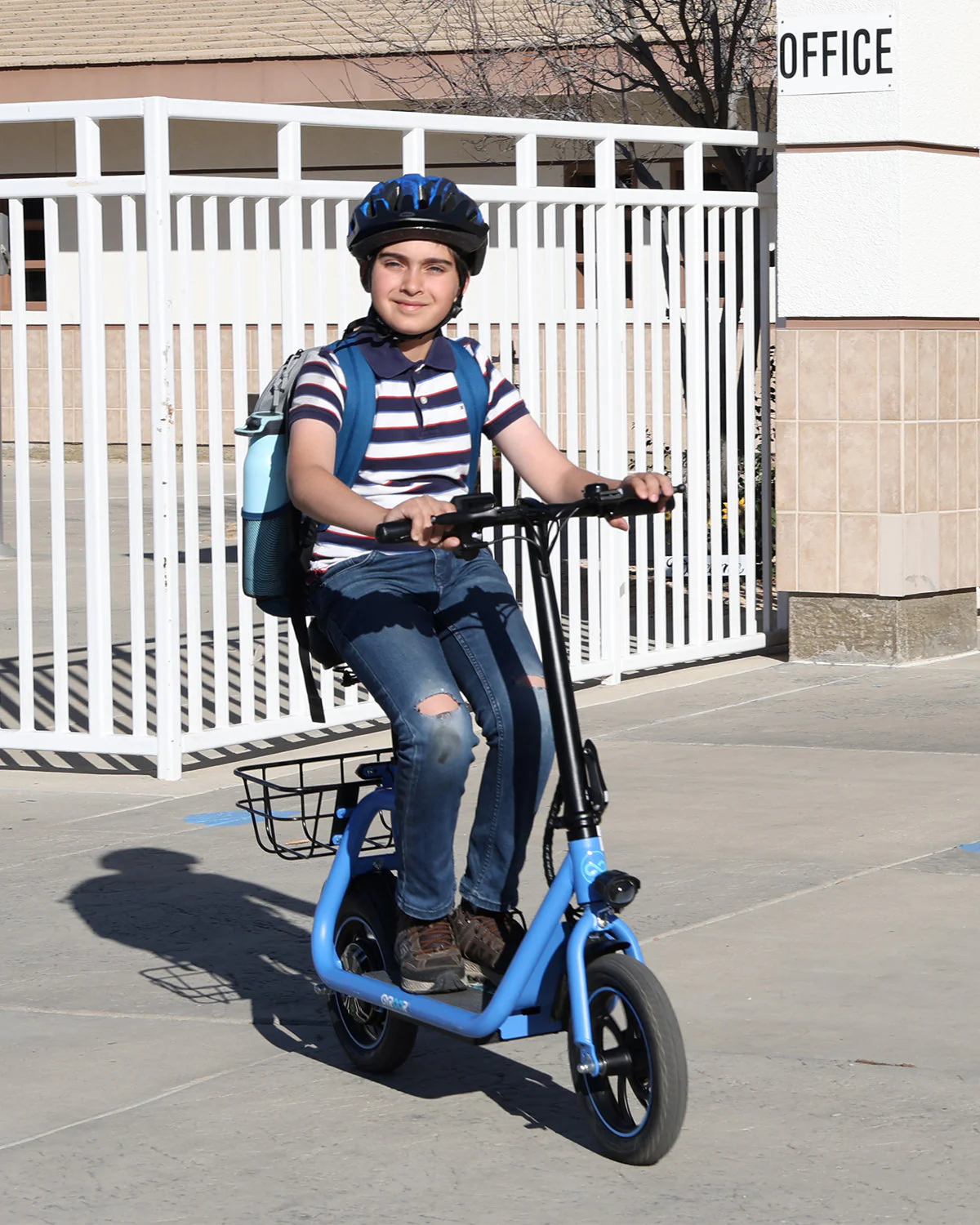 Gyroor C1 Electric Scooter – 450W, Seat & Rear Basket - Image 13