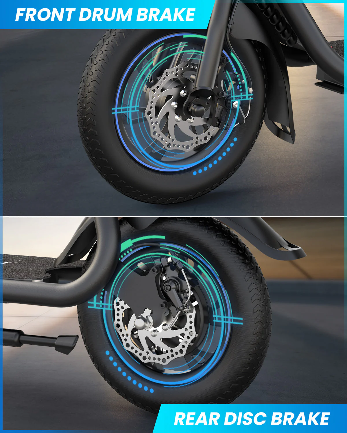 Gyroor C1 Electric Scooter – 450W, Seat & Rear Basket - Image 7