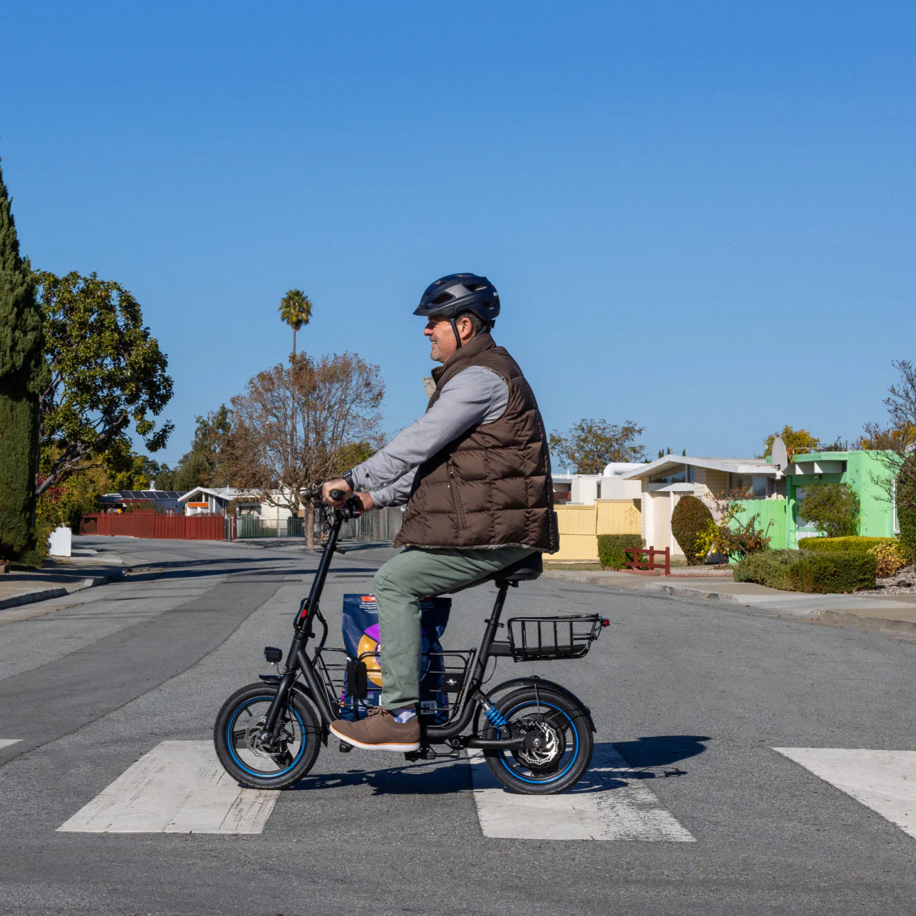 Gyroor C1Plus 1000W Electric Scooter with Dual Baskets for Pets & Cargo - Image 5