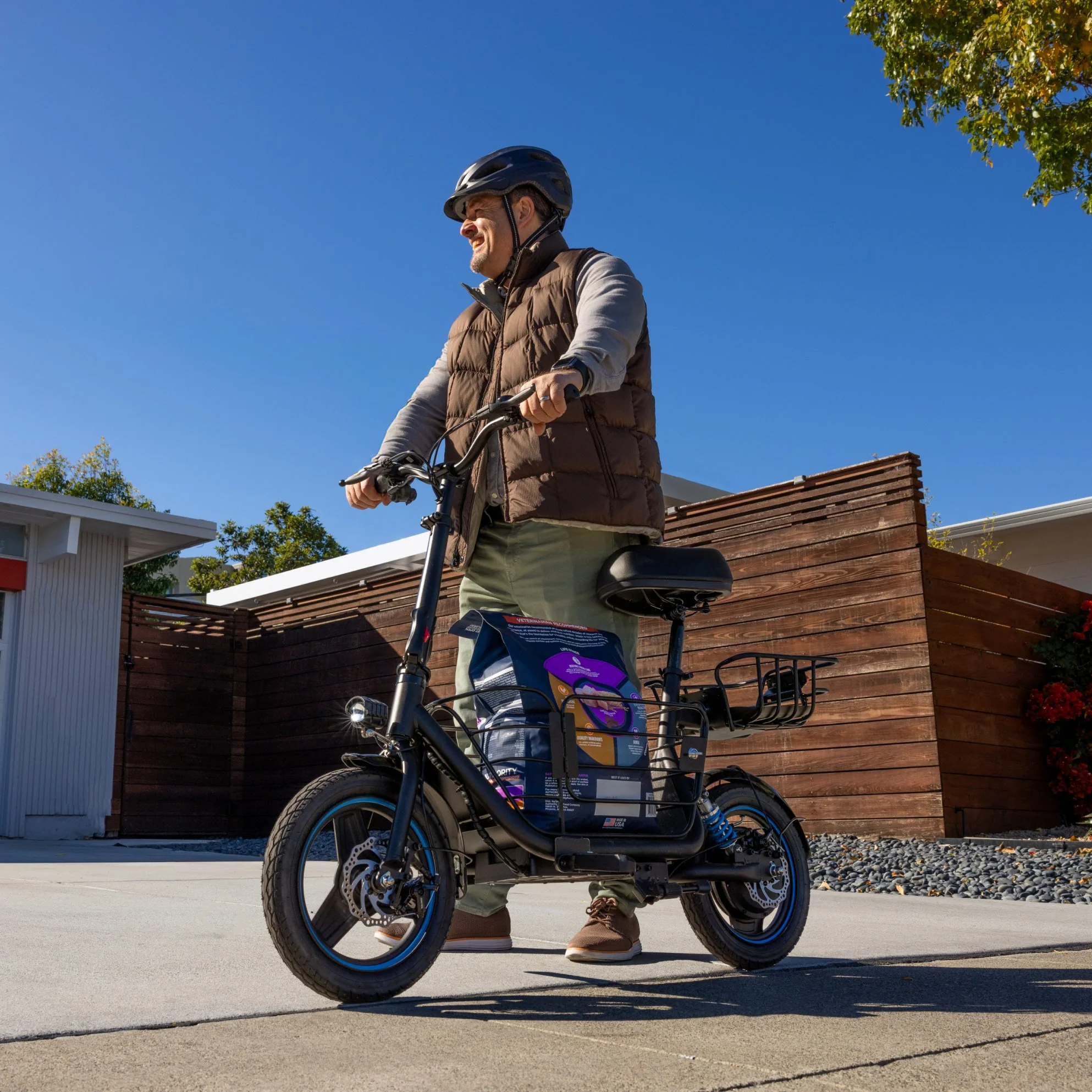 Gyroor C1Plus 1000W Electric Scooter with Dual Baskets for Pets & Cargo - Image 6
