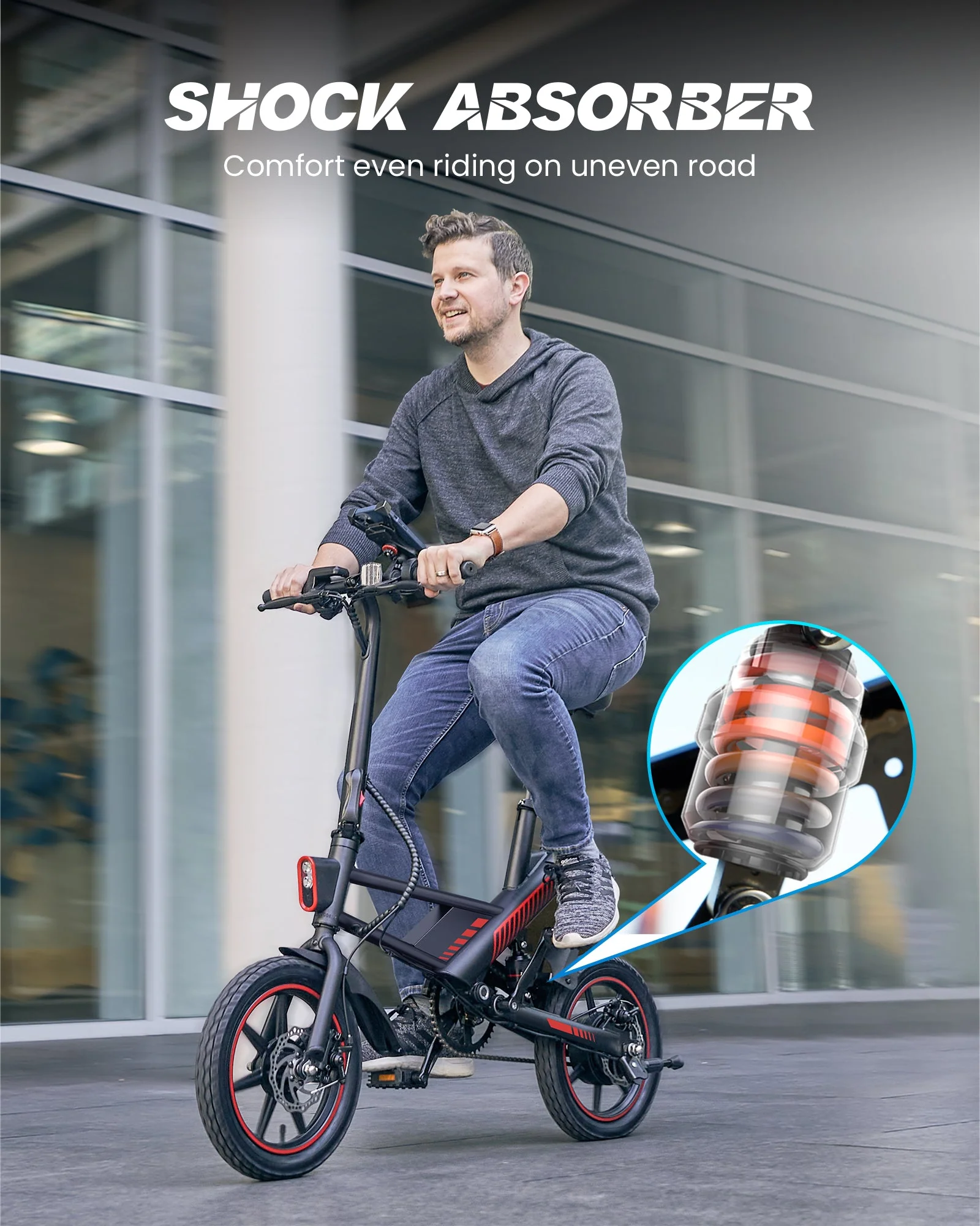 Gyroor C3 Electric Bike 700W with 14" Tires - Image 7