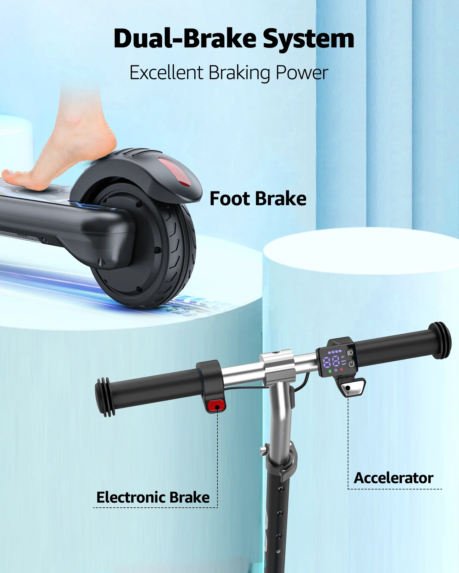 Gyroor H30Max Electric Scooter for Kids (Ages 6–12) - Image 5