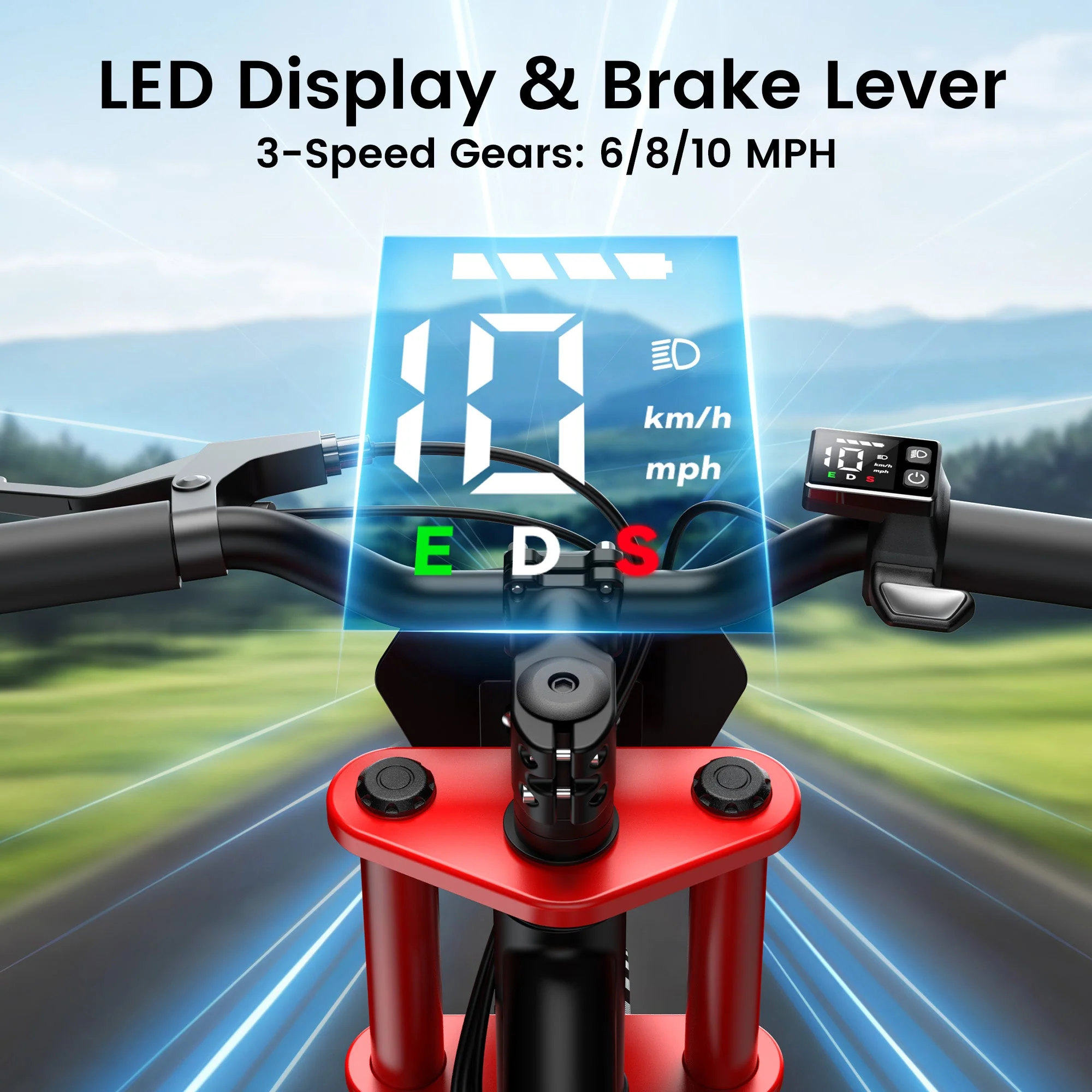 Gyroor Kids Electric Motocross Bike 200W with 7-Color RGB Lights for Kids Ages 6-12 - Image 6