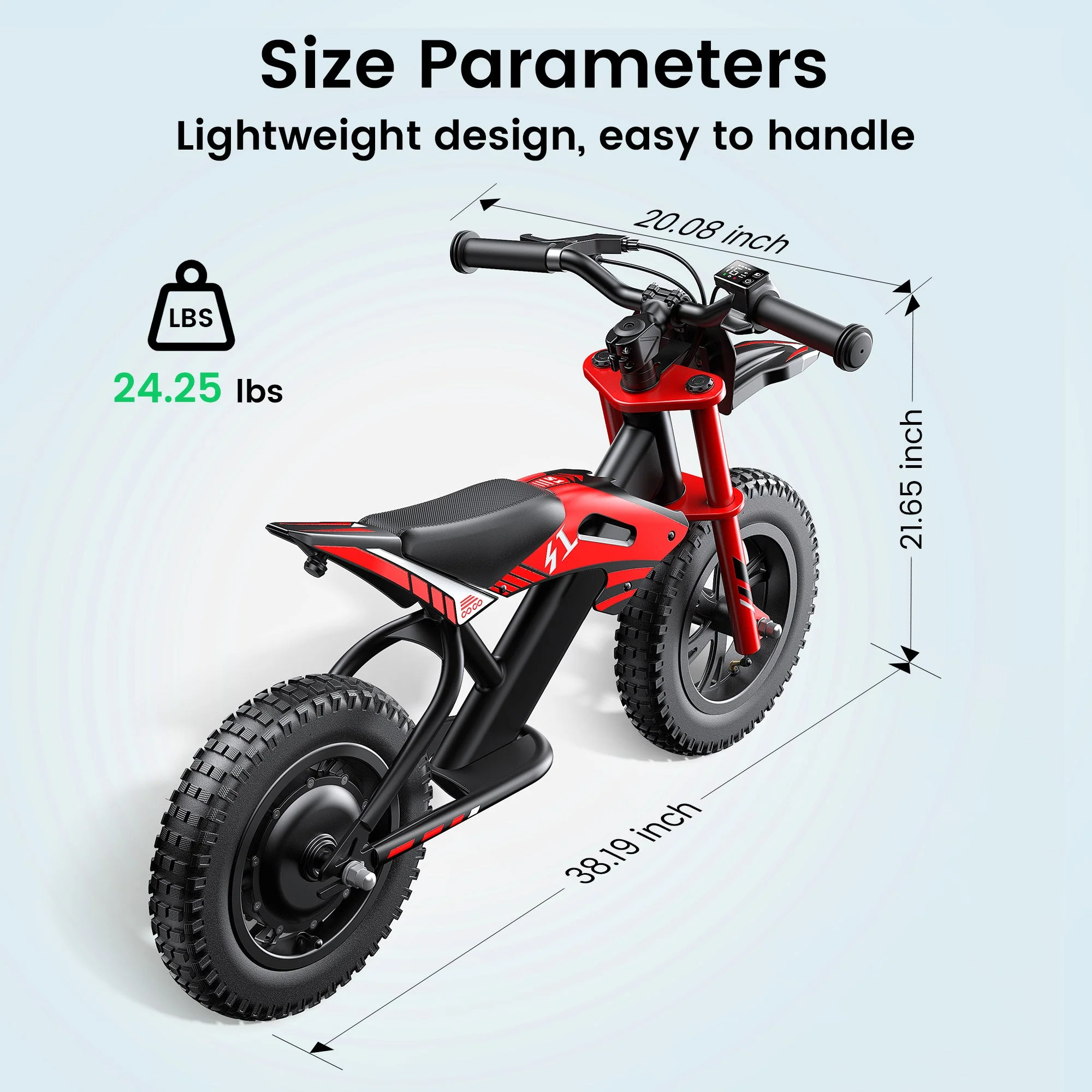 Gyroor Kids Electric Motocross Bike 200W with 7-Color RGB Lights for Kids Ages 6-12 - Image 7