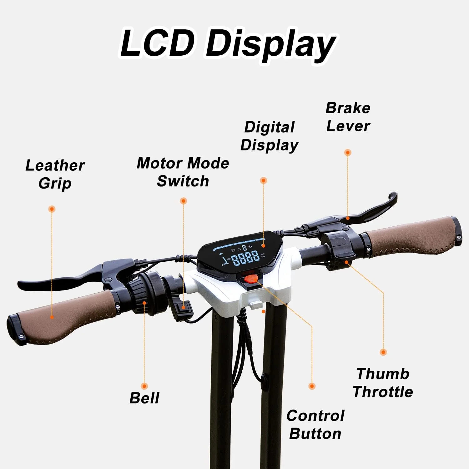 Off Road 2400W Electric Scooter with Smart APP,Up to 37Mph & 50Miles Long Range - Image 10