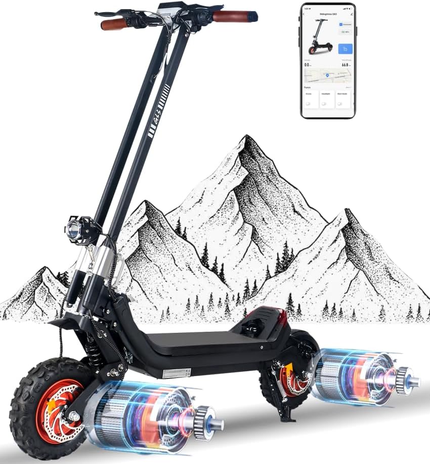Off Road 2400W Electric Scooter with Smart APP,Up to 37Mph & 50Miles Long Range - Image 3