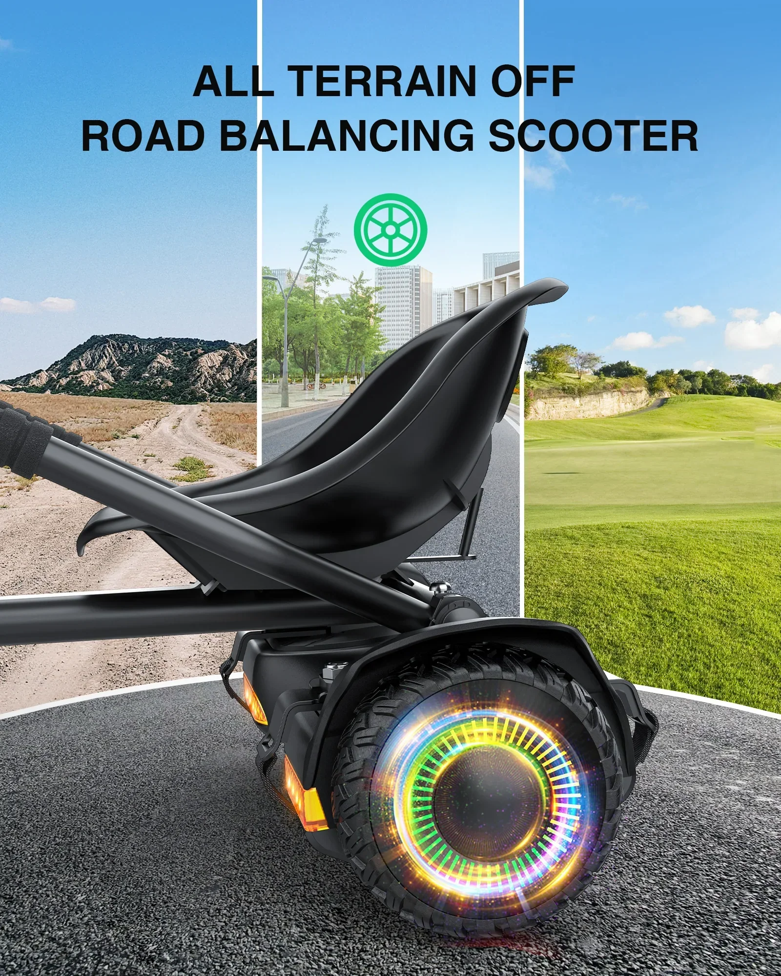 Gyroor Self Balancing Scooter 500W with K1 Adjustable Seat Attachment - Image 6