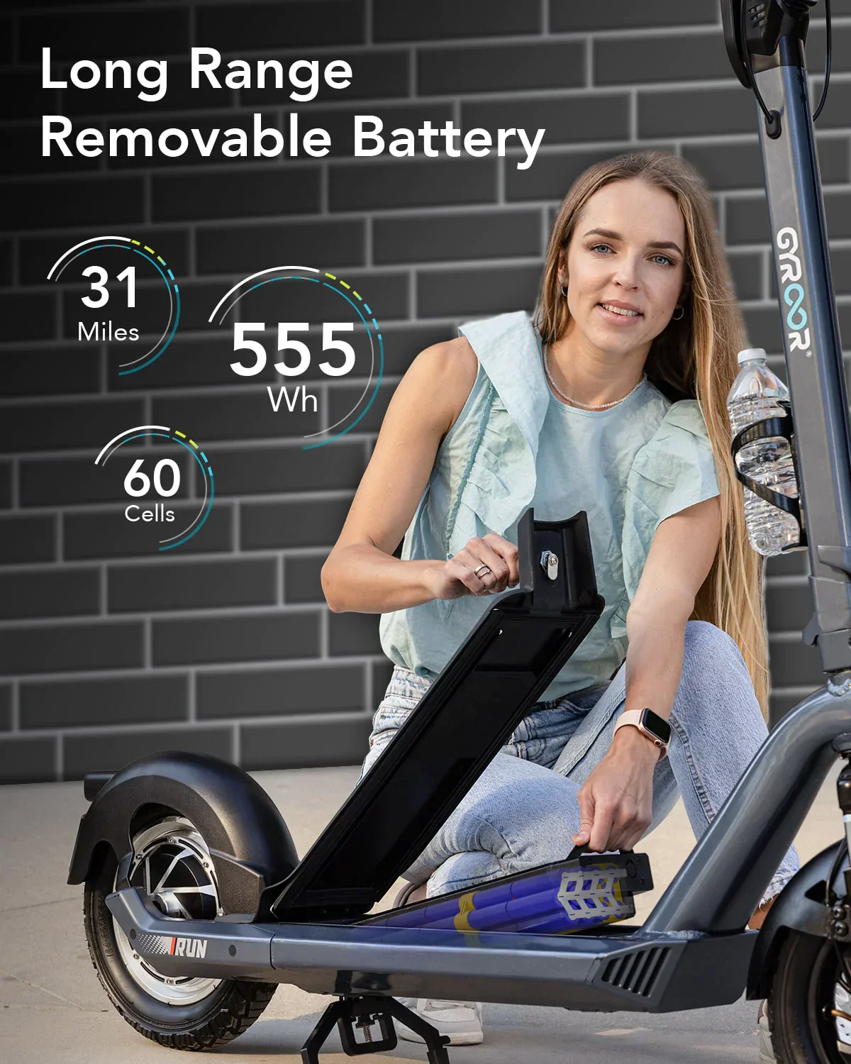 Gyroor X3 Foldable Electric Scooter 700W Commuter Essentials Kit - Image 7