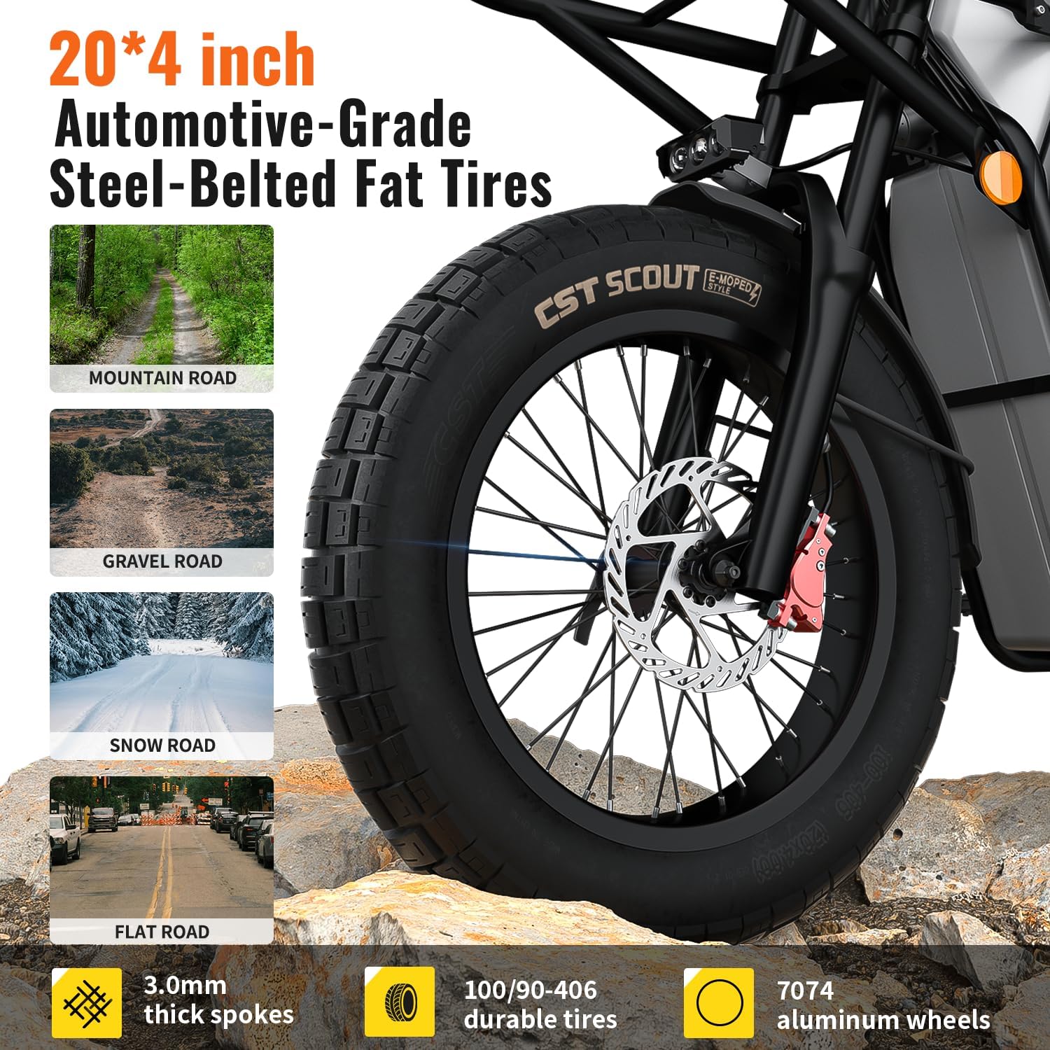 OFF ROAD Electric Cargo Bike for Adults 550LBS, 2000W with Removable Battery - Image 7